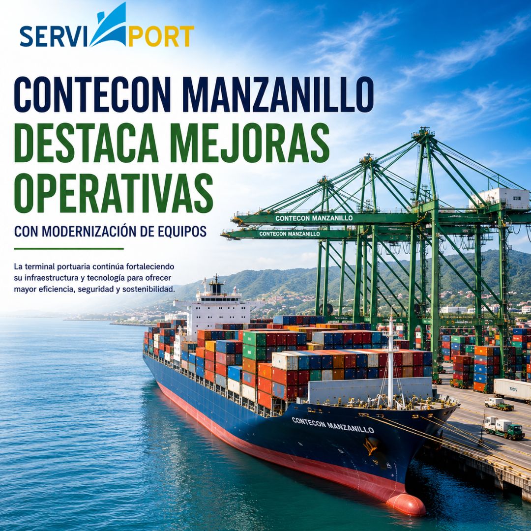 Contecon Manzanillo fortalece operaciones con modernización de equipos y tecnología sustentable