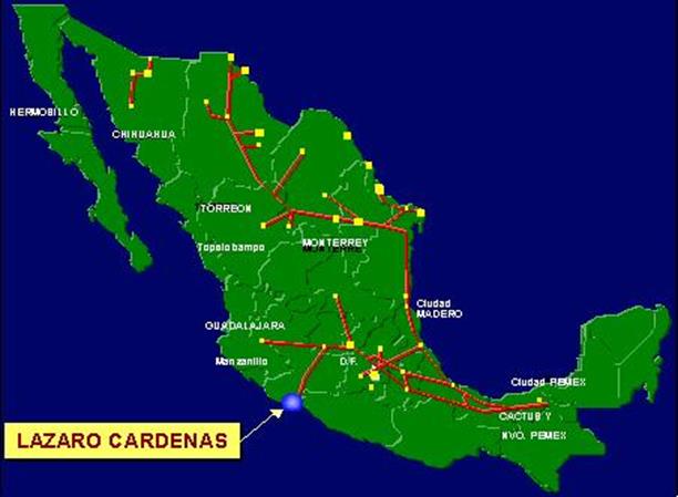 Mapa agencia aduanal en Lazaro Cardenas