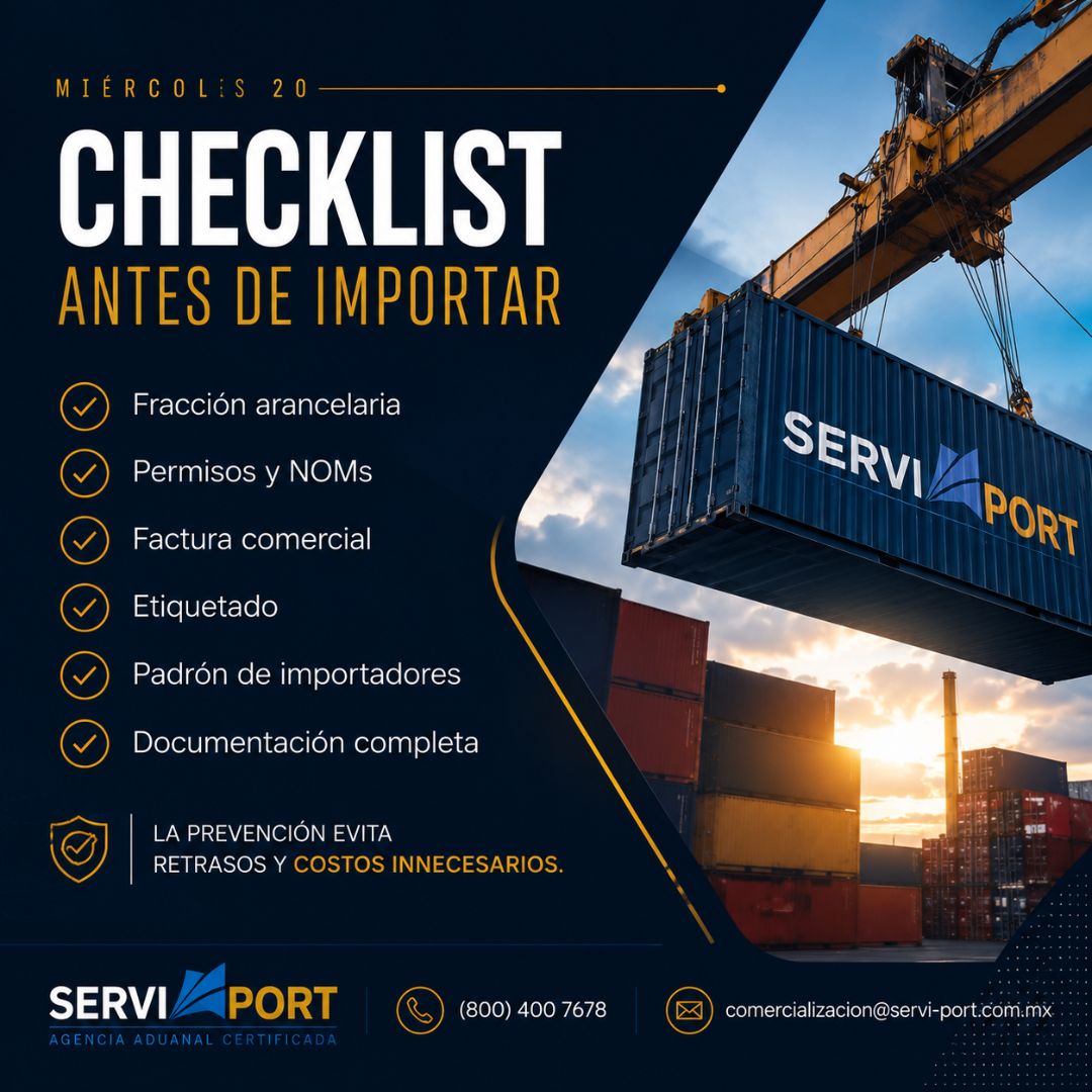 Checklist básico antes de importar mercancía a México